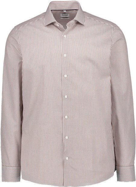 OLYMP Herren Hemden braun gestreift