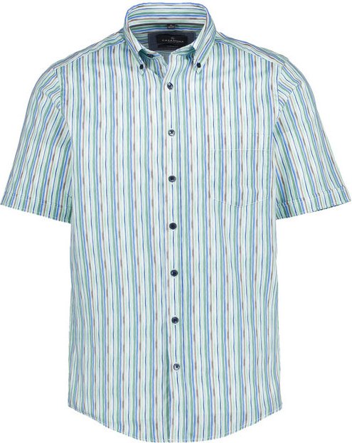 CasaModa Herren Hemden grün gemustert