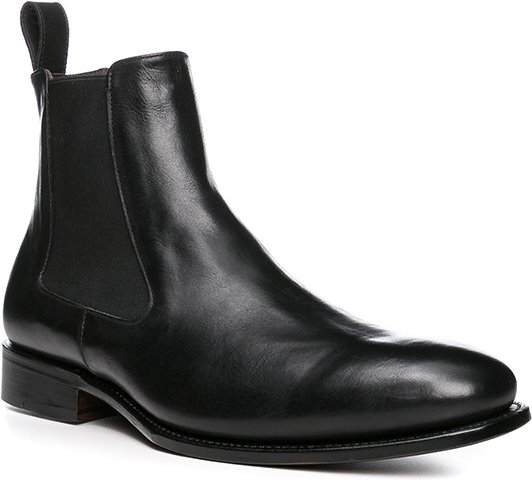 Prime Shoes Herren Chelsea Boots schwarz Glattleder