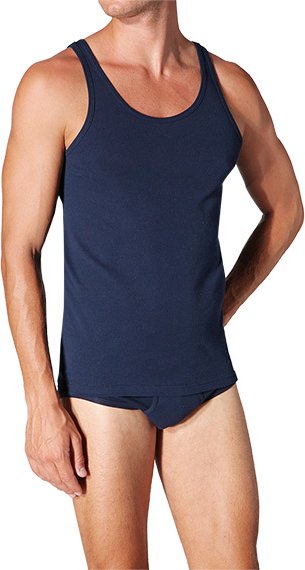Schiesser Herren Unterwäsche blau Reine Baumwolle unifarben