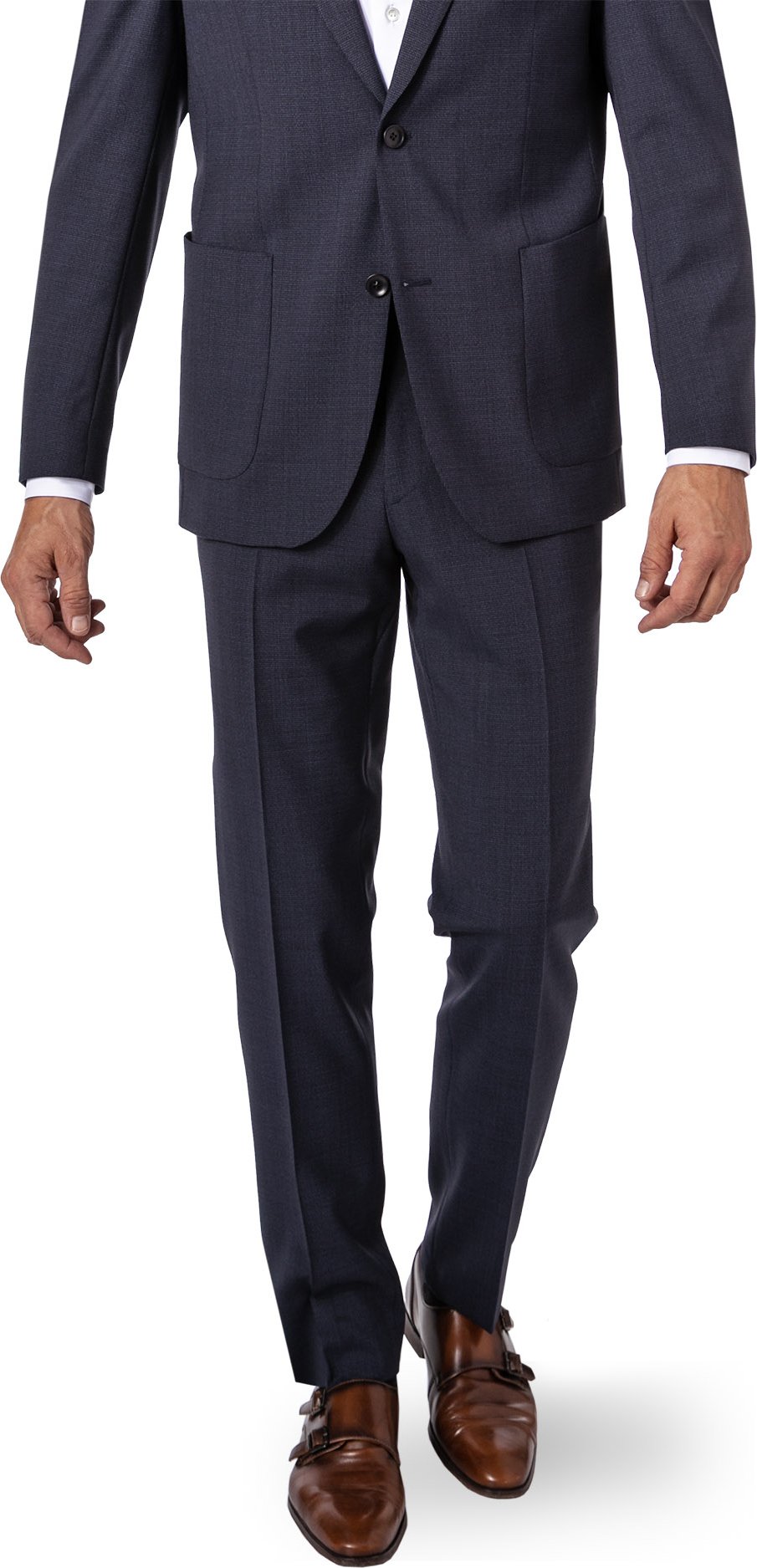 Thumbnail - Carl Gross Herren Hose blau meliert