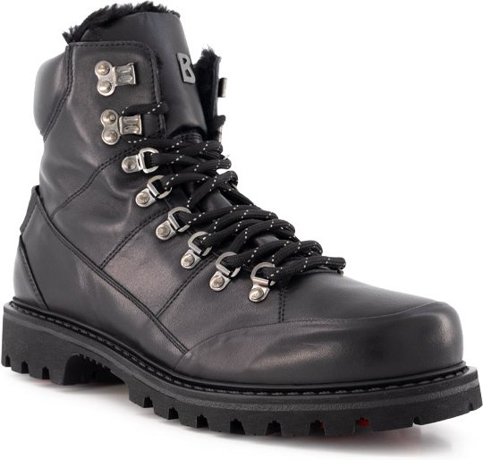 BOGNER Herren Schnürboots schwarz Glattleder