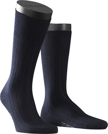 Thumbnail - Falke Herren Socke blau Schur-Wolle unifarben