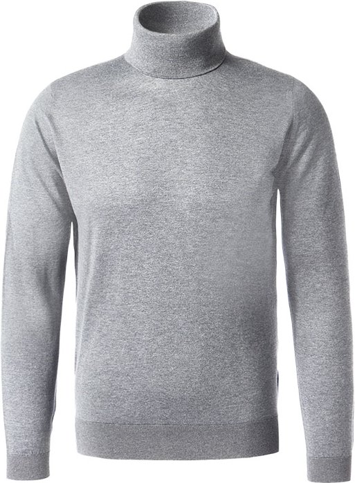 Thumbnail - John Smedley Herren Rollkragenpullover grau unifarben