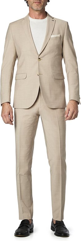 Thumbnail - CG Herren Anzug beige meliert Slim Fit