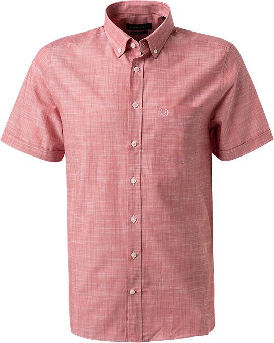bugatti Herren Kurzarmhemd rosa meliert