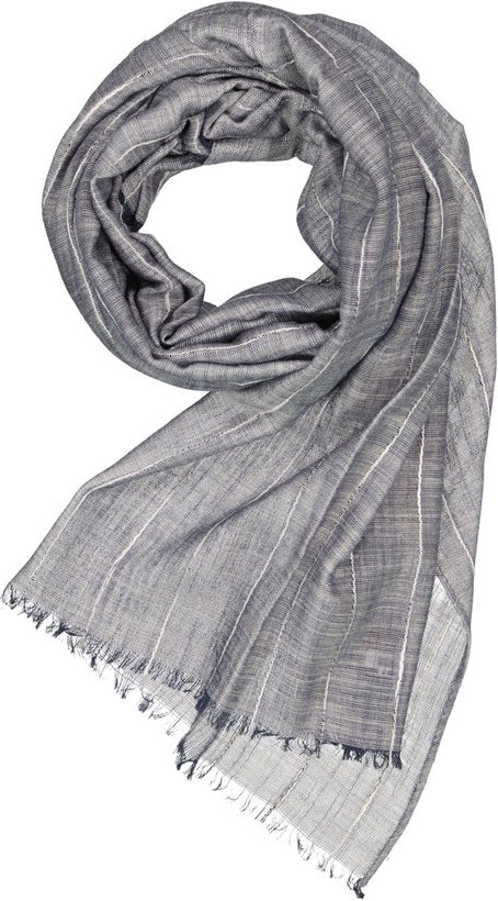 bugatti Herren Schal grau Baumwolle & Mix gestreift
