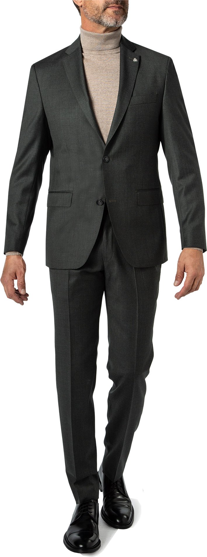 Thumbnail - ROY ROBSON Herren Anzug grau meliert Slim Fit