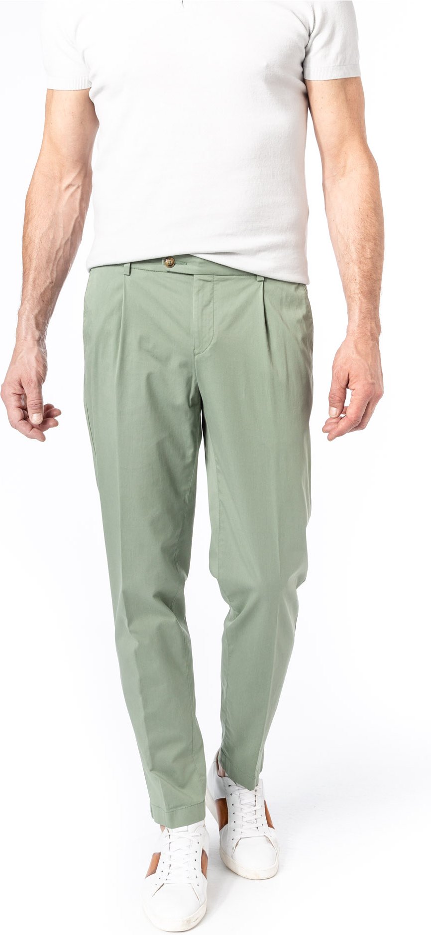 Thumbnail - bugatti Herren Bundfaltenhose grün