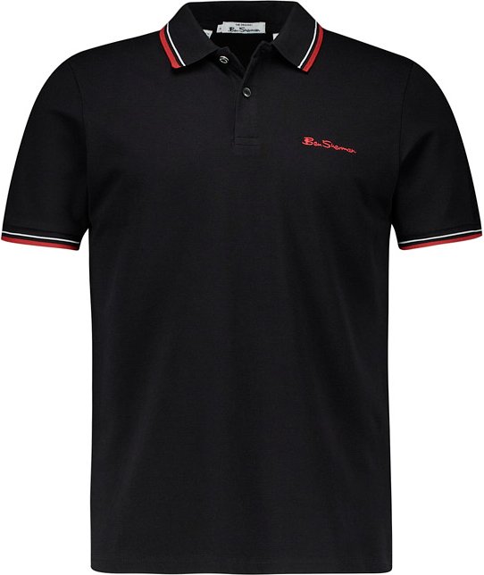 Thumbnail - Ben Sherman Herren Polo-Shirts schwarz