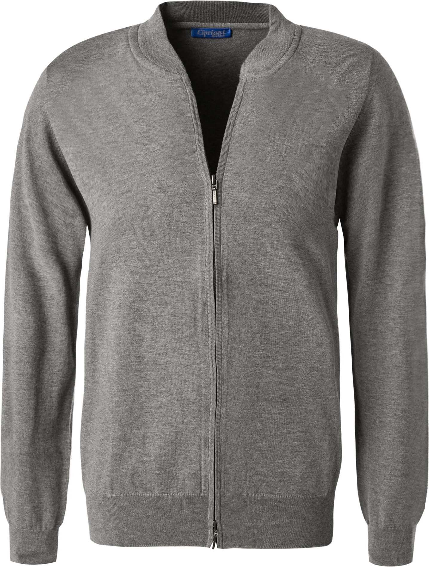Cipriani Herren Cardigan grau unifarben