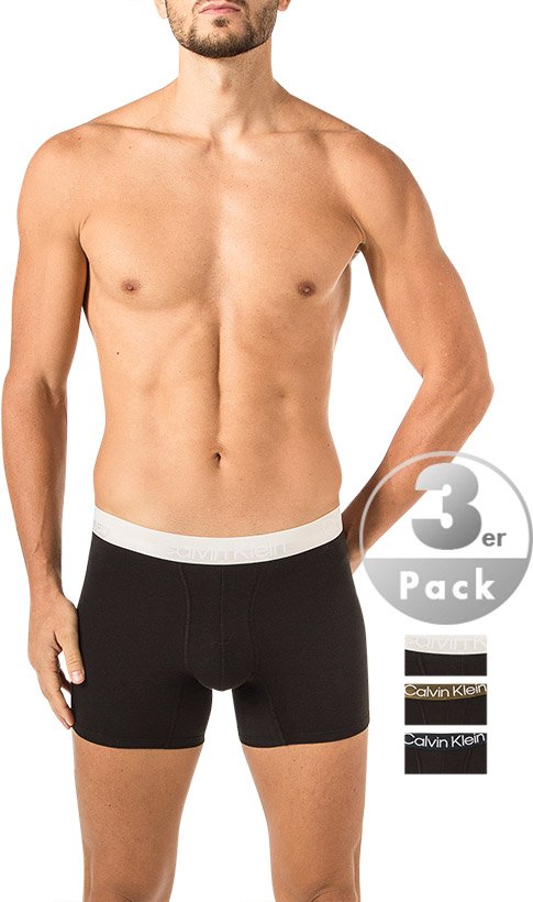 Calvin Klein Underwear Herren Trunks schwarz Baumwolle & Mix unifarben