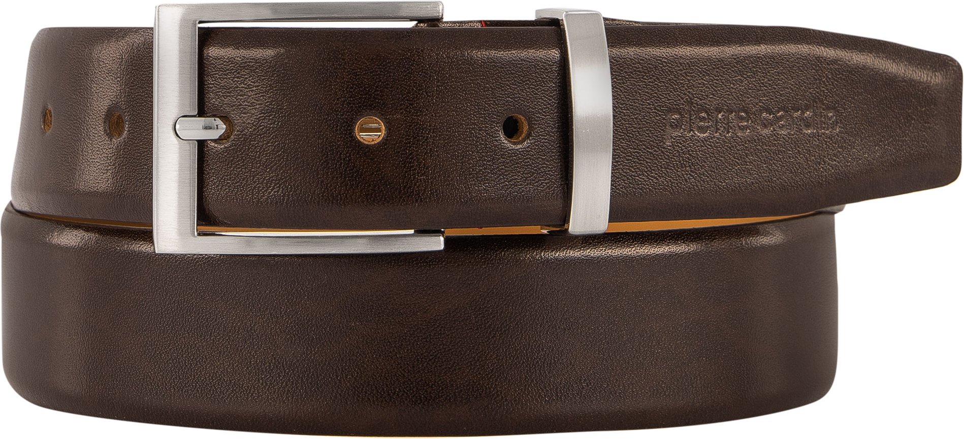 Pierre Cardin Herren Gürtel braun Glattleder