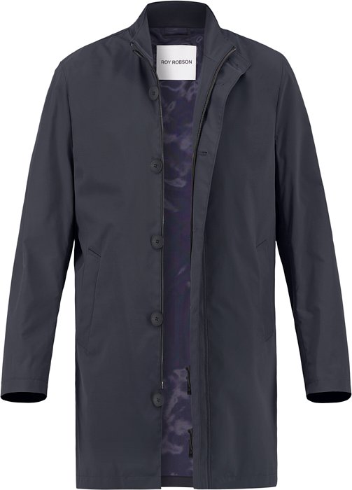 Thumbnail - ROY ROBSON Herren Mantel blau unifarben
