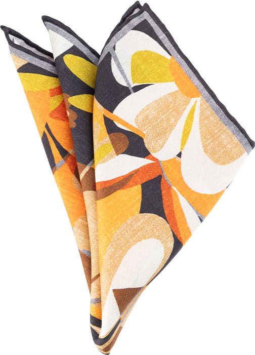 Ascot Herren Einstecktuch mehrfarbig geblümt