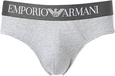 EMPORIO ARMANI Herren Slip weiß Baumwolle & Mix unifarben