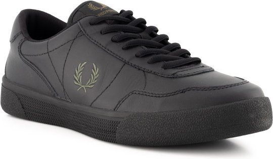 Fred Perry Herren Sneaker schwarz Glattleder