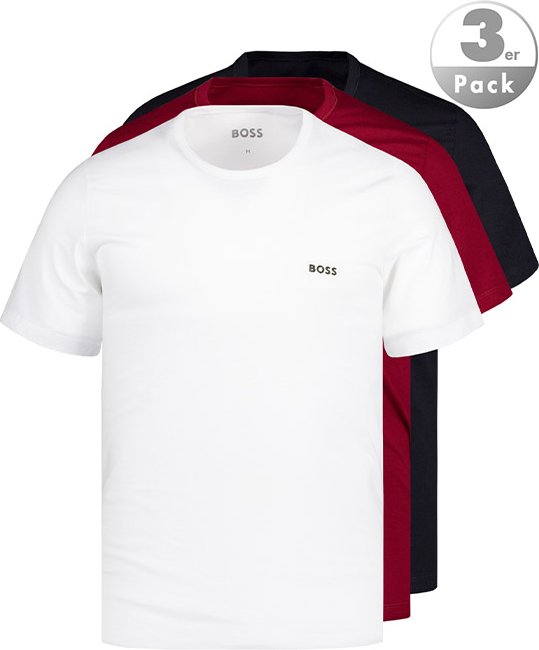 Thumbnail - BOSS Black Herren T-Shirts rot Reine Baumwolle