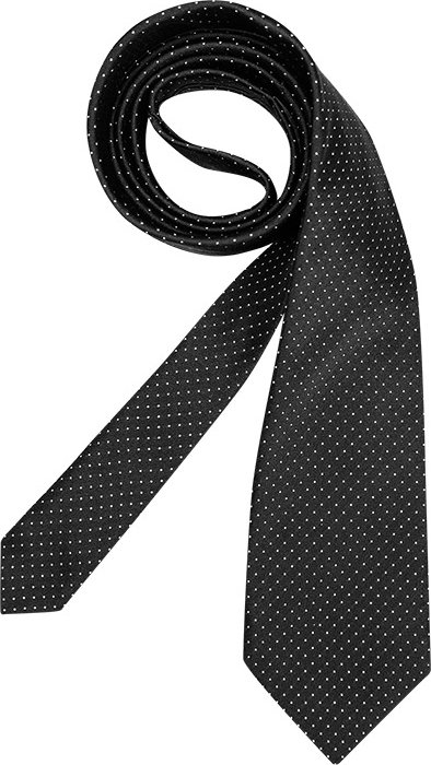 Thumbnail - Ascot Herren Krawatte schwarz Gemustert,unifarben