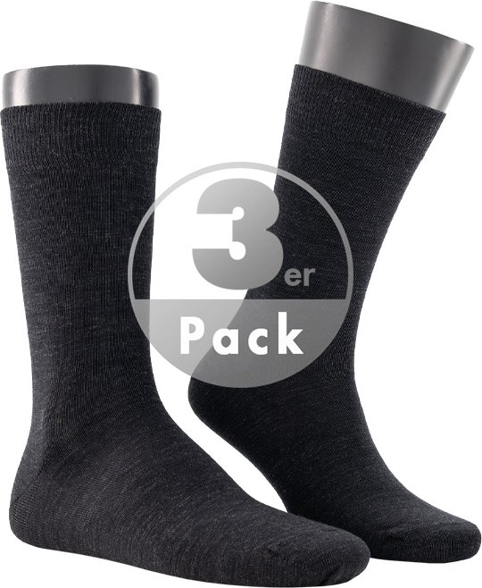 Thumbnail - KUNERT Men Herren Socken grau Schur-Wolle unifarben
