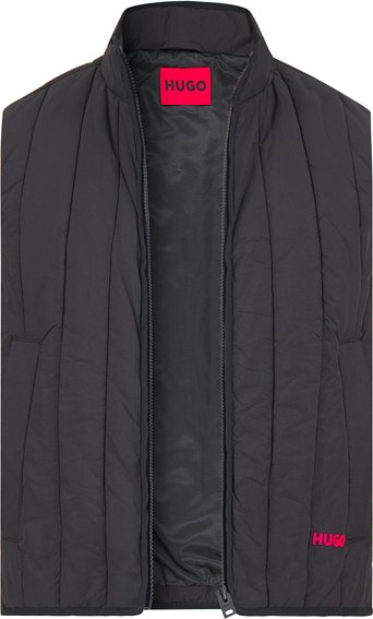 HUGO Herren Weste schwarz unifarben