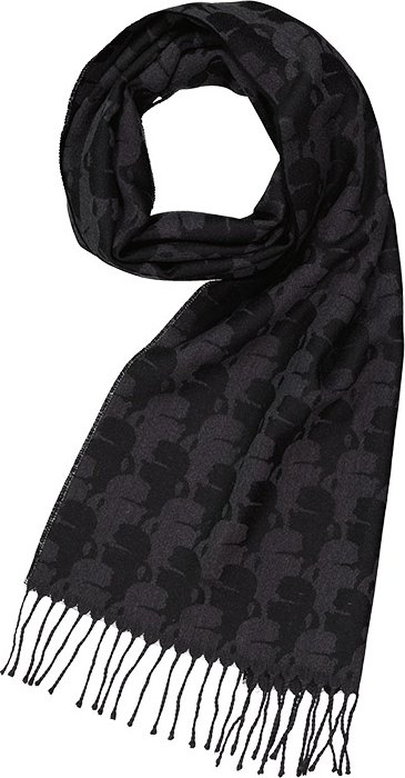KARL LAGERFELD Herren Schal grau gemustert