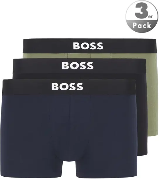 BOSS Black Herren Trunk blau,grün,schwarz Baumwolle & Mix unifarben