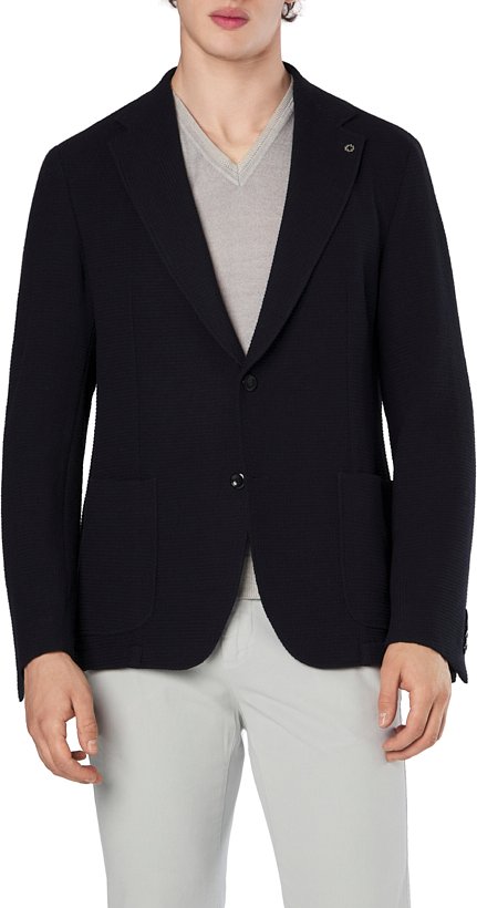 Strellson Herren Sakko blau meliert Slim Fit