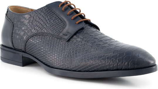 Thumbnail - rosso e nero Herren Derby blau Leder geprägt
