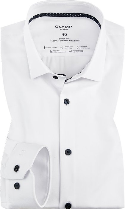 Thumbnail - OLYMP Herren Hemd weiß Slim Fit