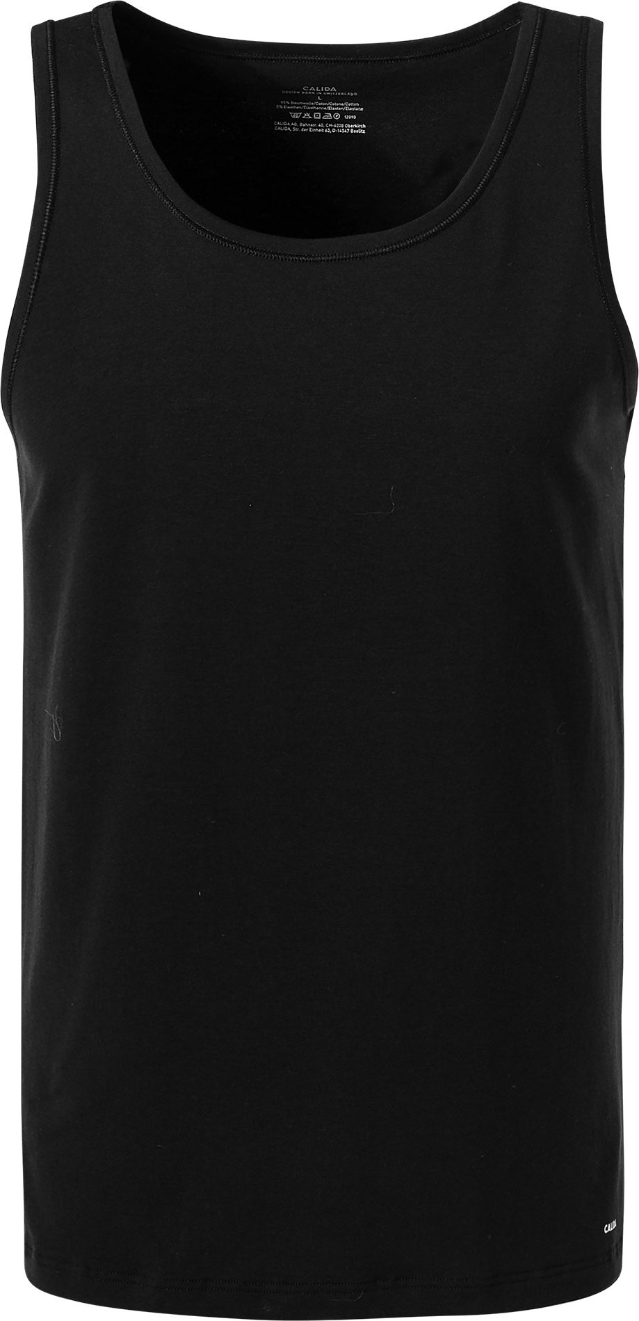 Thumbnail - CALIDA Herren Tanktop schwarz Reine Baumwolle unifarben