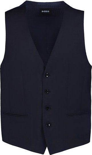 Thumbnail - BOSS Black Herren Weste blau Slim Fit