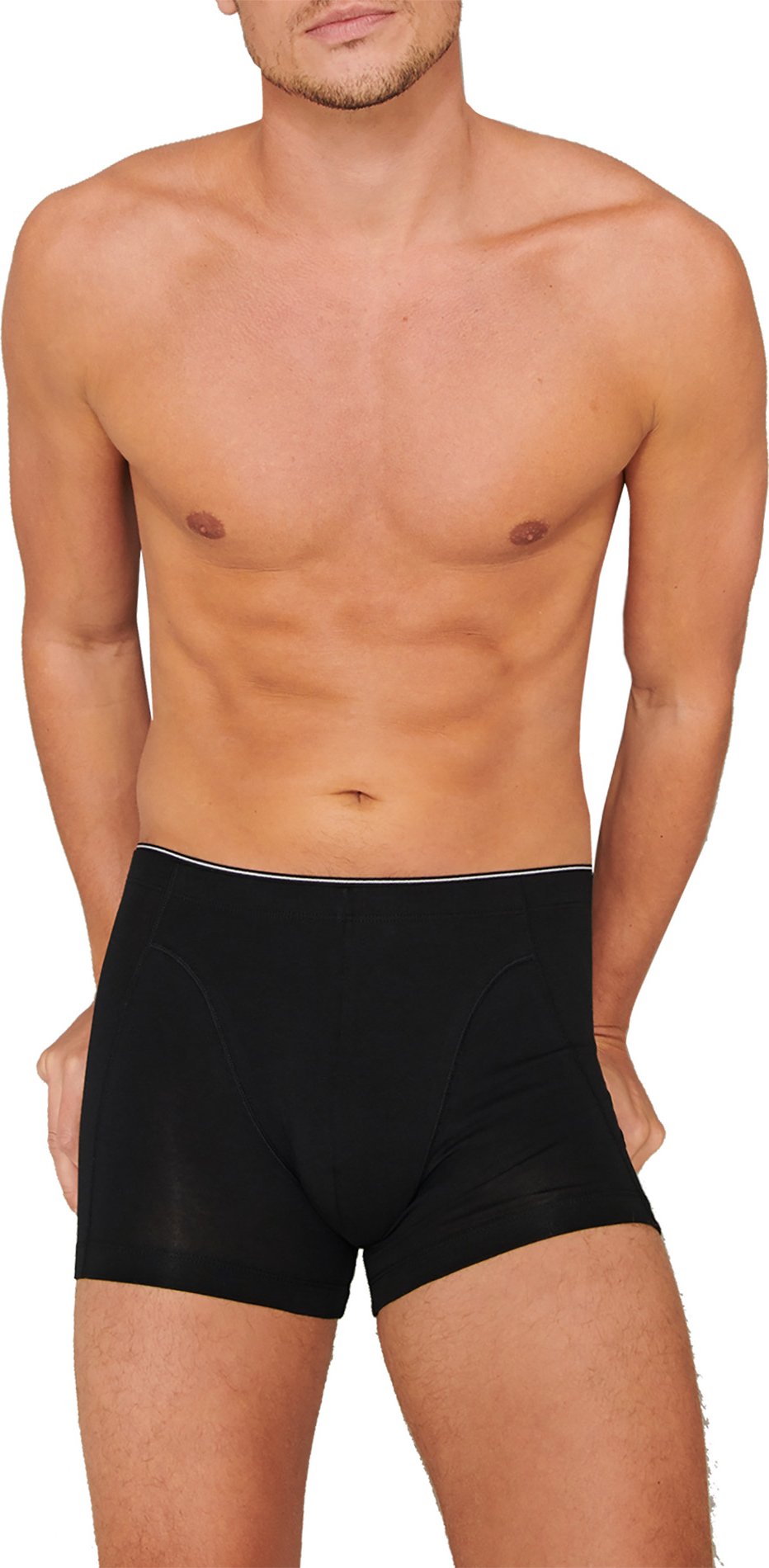 Schiesser Herren Shorts schwarz Baumwolle & Mix unifarben