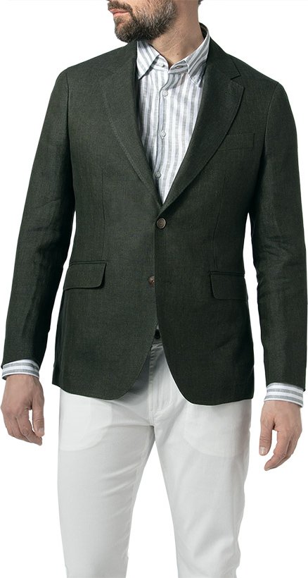 HACKETT Herren Sakko grün meliert