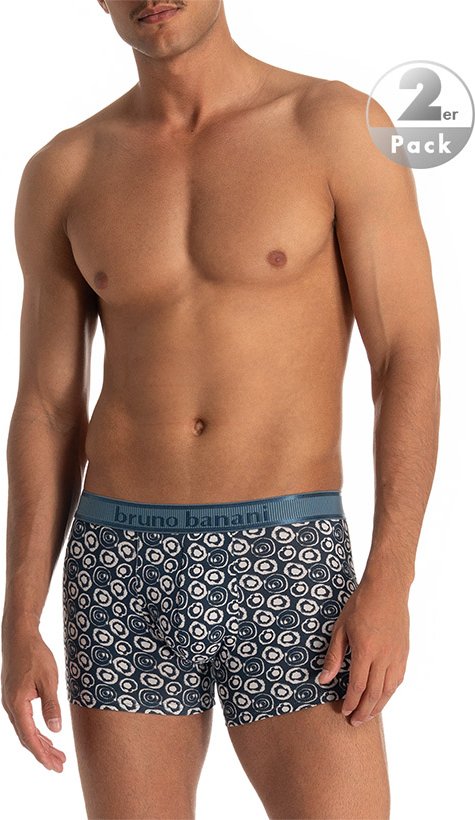 bruno banani Herren Unterwäsche blau Baumwolle & Mix Geprintet
