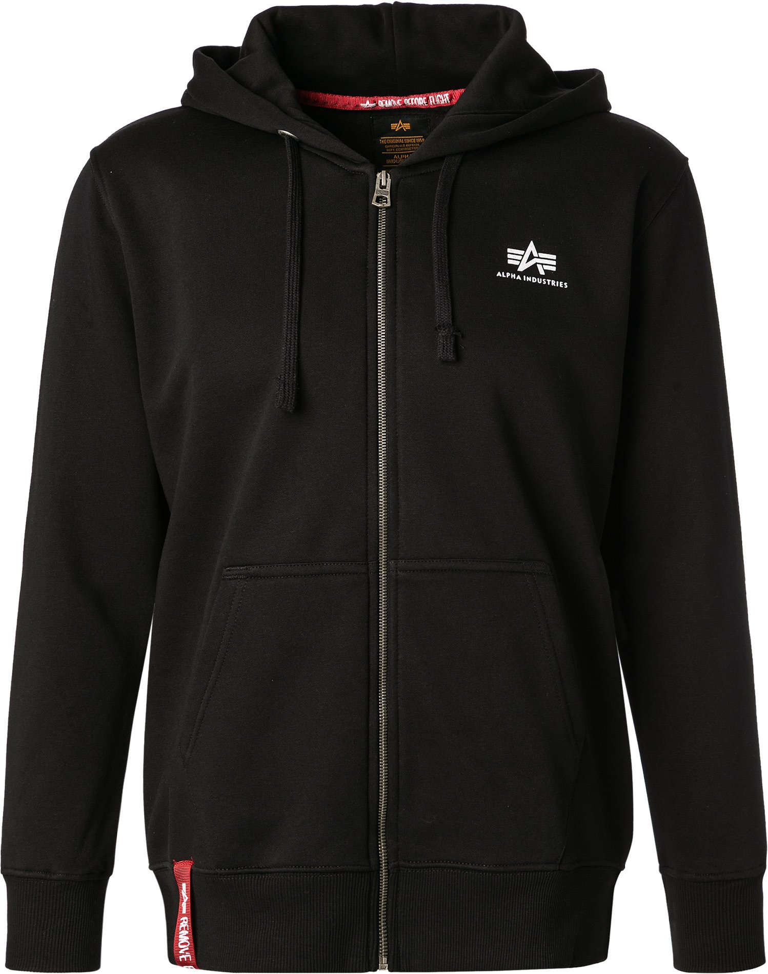 Thumbnail - ALPHA INDUSTRIES Herren Sweatjacke schwarz unifarben