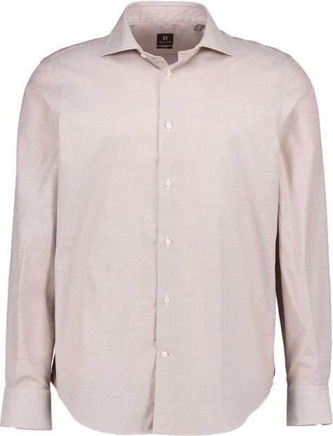 BOGGI MILANO Herren Hemd braun gestreift Slim Fit