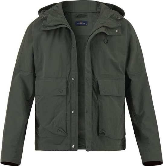 Thumbnail - Fred Perry Herren Jacke grün unifarben