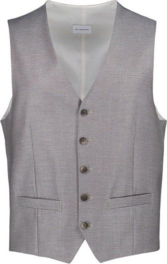 Thumbnail - ROY ROBSON Herren Weste braun meliert Slim Fit