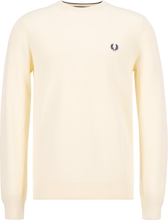 Fred Perry Herren Pullover weiß unifarben