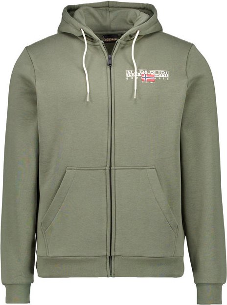 NAPAPIJRI Herren Sweatjacke grün unifarben
