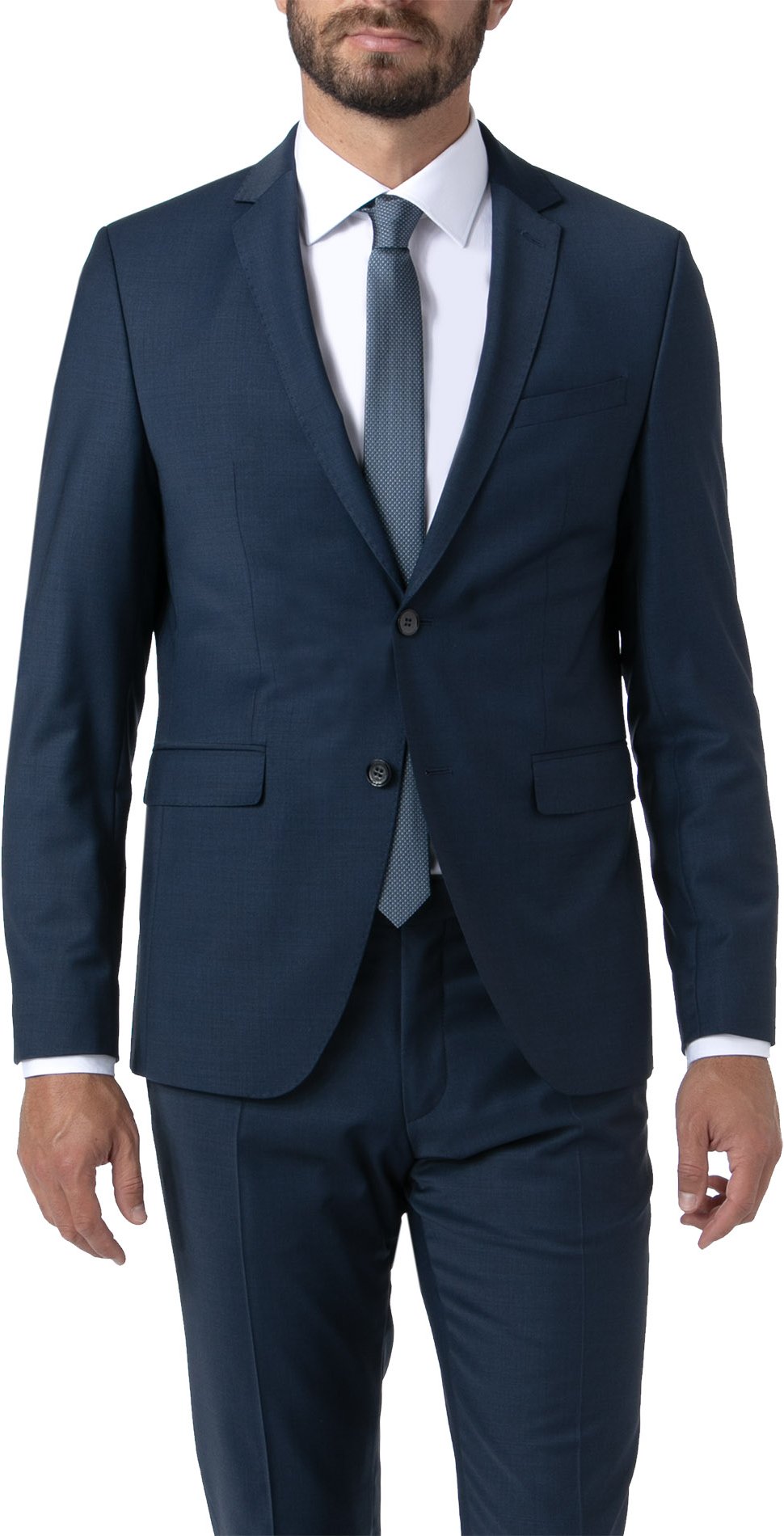 HECHTER PARIS Herren Sakko blau meliert