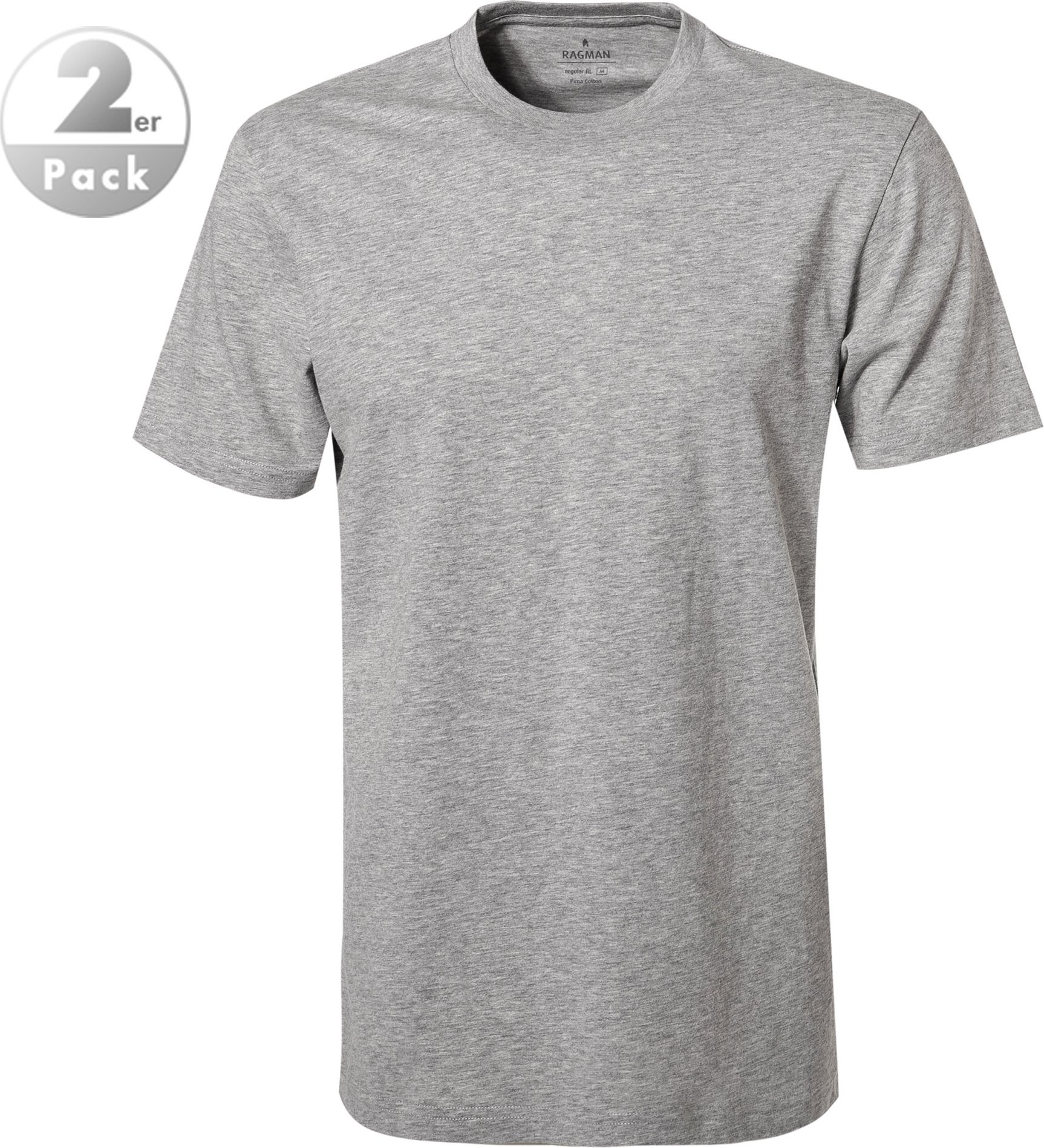 RAGMAN Herren T-Shirts grau meliert