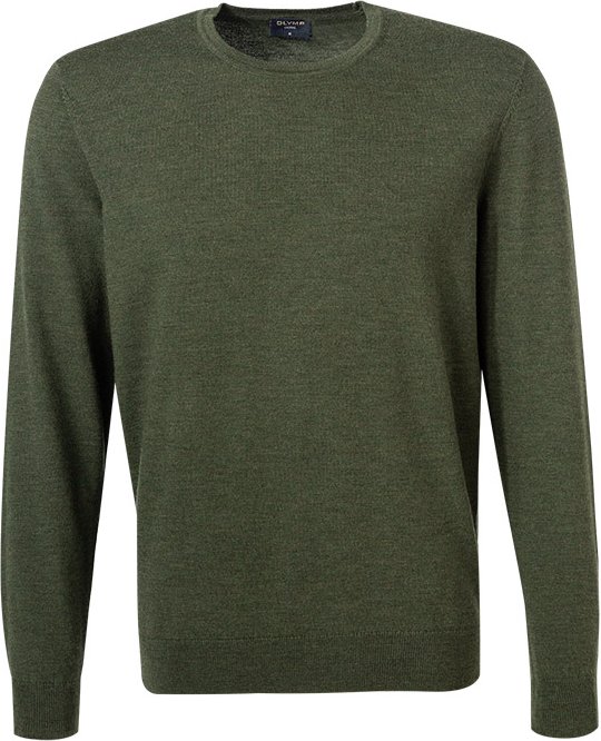 Thumbnail - OLYMP Herren Pullover grün unifarben