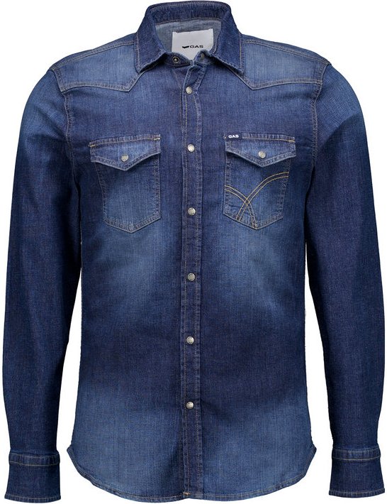 Thumbnail - GAS Herren Jeanshemd blau