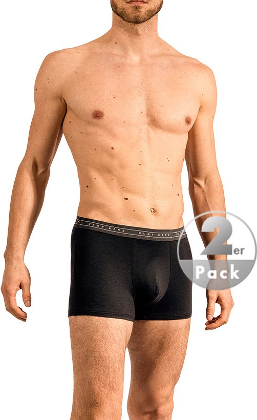 Olaf Benz Herren Trunks schwarz unifarben