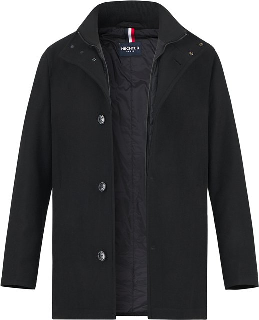 HECHTER PARIS Herren Jacke schwarz unifarben