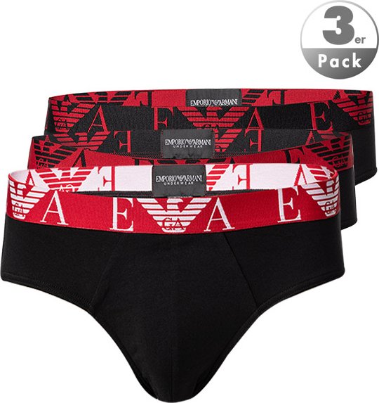 EMPORIO ARMANI Herren Slipss schwarz Baumwolle & Mix unifarben