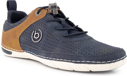 Thumbnail - bugatti Herren Schnürschuhe blau Textil & Canvas