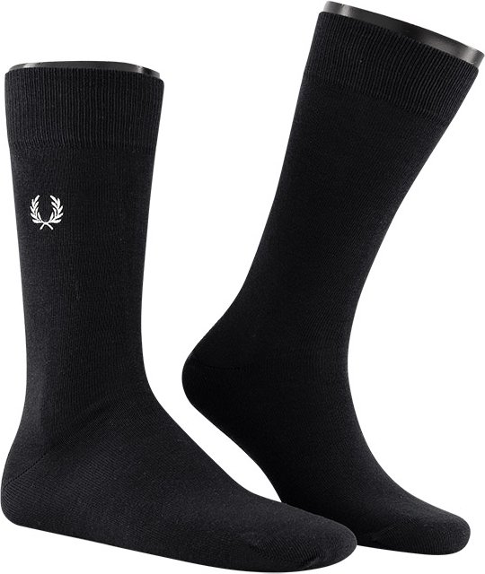 Fred Perry Herren Socken schwarz Baumwolle & Mix unifarben
